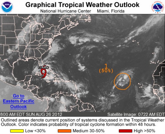 National Hurricane Center Updated Sunday Maps Show Tropical Storm