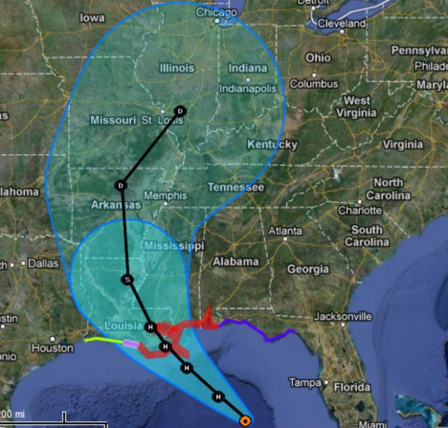 Hurricane Isaac 2012 Latest Path Maps and Forecasts Prompt Louisiana