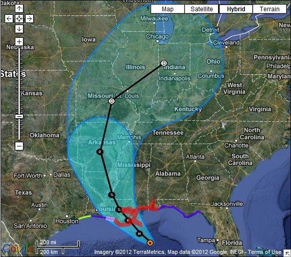 National Hurricane Center (Updated Maps) Isaac Nearly a Hurricane