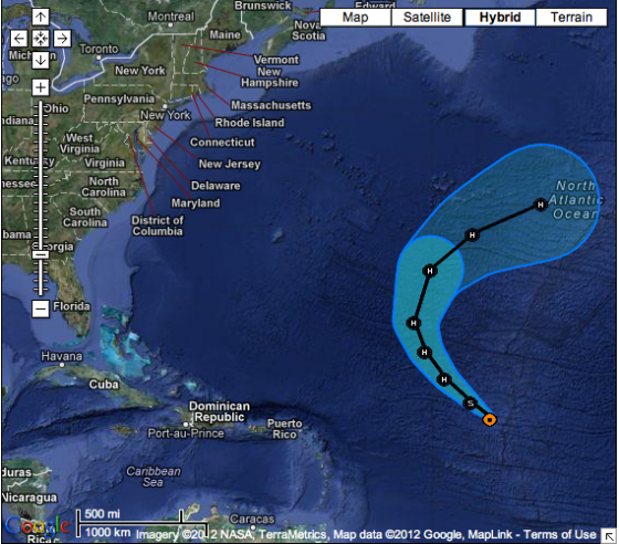 National Hurricane Center (Maps): Tropical Storm Nadine Expected to 