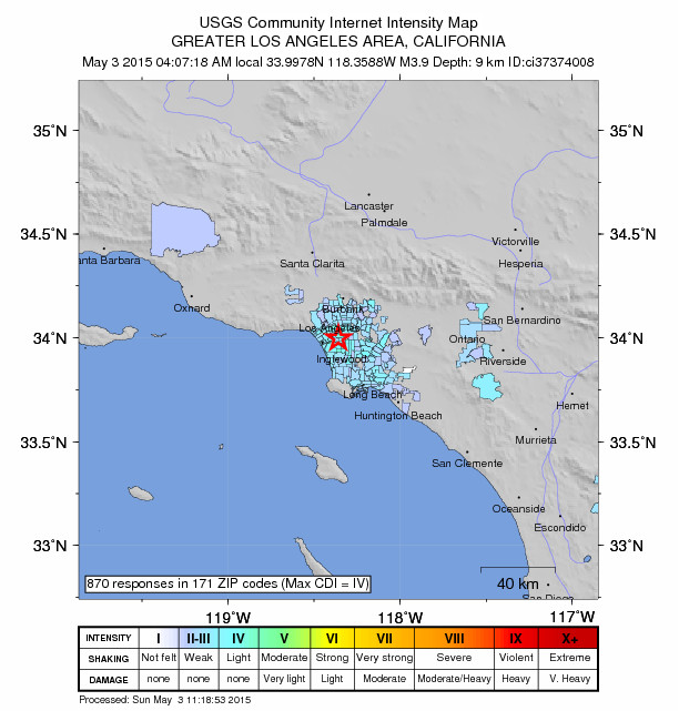 Los Angeles Earthquake Fault Map