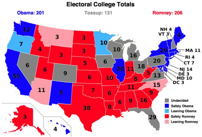 Latest Swing State Polls 2012 & Electoral College Map ...